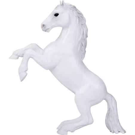 Figura de juguete de caballo Mustang blanco de Mojo con diseño realista y detallado.