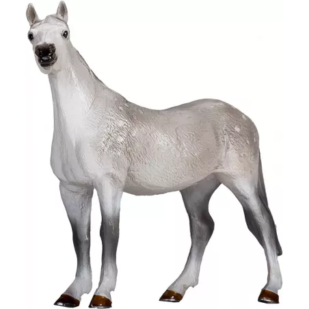 Figura decorativa realista de caballo Orlov trotón con detalles anatómicos de alta calidad.