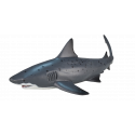 Figura realista de tiburón toro Mojo de 15x25x20 cm para coleccionistas y juego educativo.