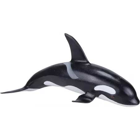 Figura de orca realista de 22 cm para decoración del hogar y coleccionistas de vida marina.