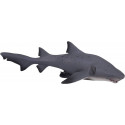 Figura coleccionable y realista de tiburón toro para decoración y juego educativo.