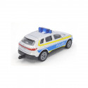 Coche de policía de juguete Audi Q4 e-tron de Siku en metal fundido con detalles amarillo neón.