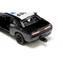 Coche de policía de juguete Dodge Challenger SRT Sheriff de Siku con puertas practicables y ruedas de goma.