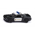 Coche de policía de juguete Dodge Challenger SRT Sheriff de Siku con puertas practicables y ruedas de goma.