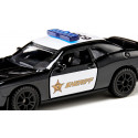 Coche de policía de juguete Dodge Challenger SRT Sheriff de Siku con puertas practicables y ruedas de goma.