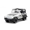 Jeep Wrangler Safari de juguete Siku, miniatura metálica todoterreno con ruedas grandes y enganche.