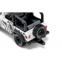 Jeep Wrangler Safari de juguete Siku, miniatura metálica todoterreno con ruedas grandes y enganche.