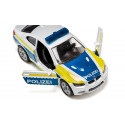 Coche de policía de juguete BMW M3 Coupé de Siku, miniatura metálica con puertas practicables.