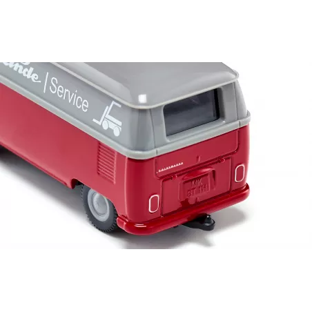 Furgoneta miniatura Volkswagen T1 gris rojizo de metal Siku con puertas practicables