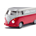 Furgoneta miniatura Volkswagen T1 gris rojizo de metal Siku con puertas practicables