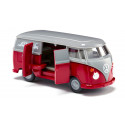 Furgoneta miniatura Volkswagen T1 gris rojizo de metal Siku con puertas practicables