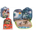 Mochila infantil Dinosaurius 3D Junior con figuras de juguete de T-Rex y Velociraptor