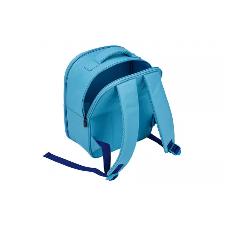 Mochila escolar 3D con relieve de caballos en un paisaje, diseño ergonómico y acolchado para niñas.