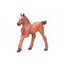 Mochila infantil de caballos en 3D con figuras de juguete de caballo, potro y conejo.