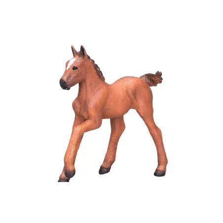Mochila infantil de caballos en 3D con figuras de juguete de caballo, potro y conejo.