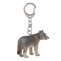 Llavero con diseño de lobo detallado y resistente para organizar llaves con estilo.