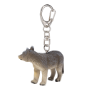Llavero con diseño de lobo detallado y resistente para organizar llaves con estilo.