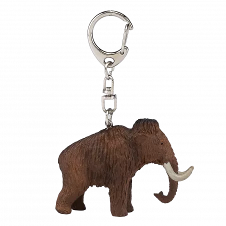 Llavero de mamut detallado y resistente, accesorio organizador de llaves inspirado en la era de hielo.