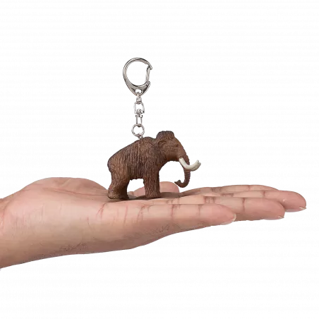 Llavero de mamut detallado y resistente, accesorio organizador de llaves inspirado en la era de hielo.