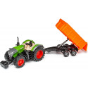 Tractor Fendt 1000 Vario a escala 1:43 de metal con remolque de juguete