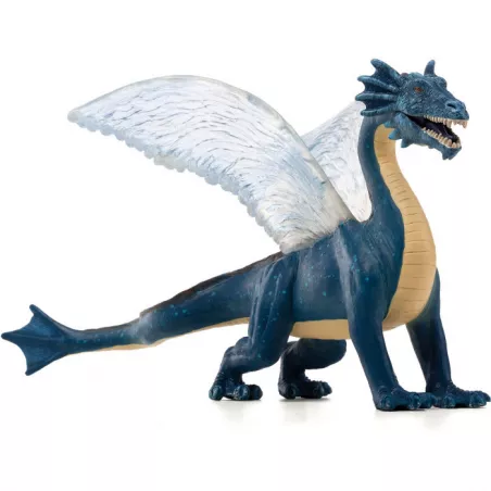 Dragón marino de juguete de 25 cm con mandíbula móvil articulada y detalles realistas de fantasía.