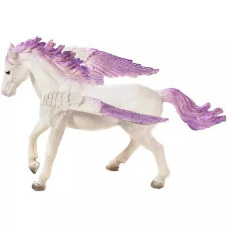Figura decorativa de Pegaso de 19x13x12 cm, escultura detallada de caballo alado para decoración del hogar.