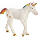 Unicornio bebé arcoíris de juguete Mojo, figura detallada y de colores vivos para coleccionistas y niños.