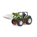 Tractor de juguete Roadmax con cargador frontal articulado y ruedas todoterreno para niños.