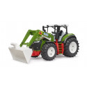Tractor de juguete Roadmax con cargador frontal articulado y ruedas todoterreno para niños.