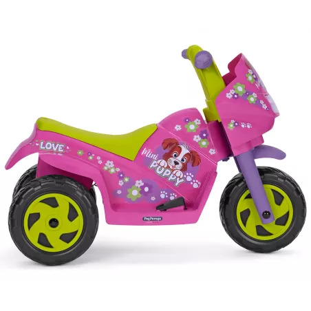 Moto eléctrica infantil Mini Puppy de diseño italiano para niños desde un año con luces y sonidos.