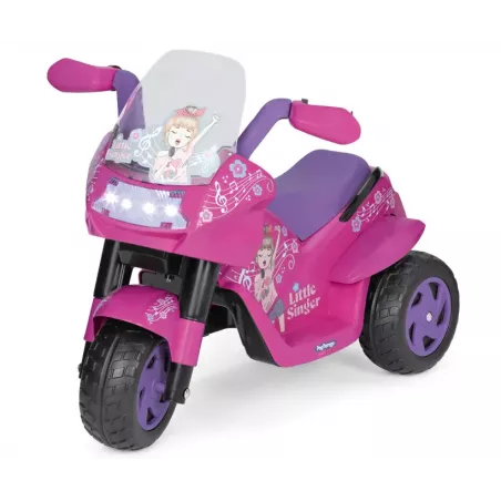 Moto eléctrica infantil Little Singer de 6V con luces y sonidos para niños desde los 2 años.