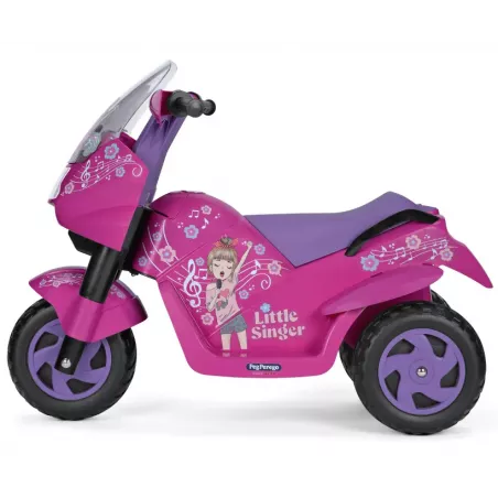 Moto eléctrica infantil Little Singer de 6V con luces y sonidos para niños desde los 2 años.