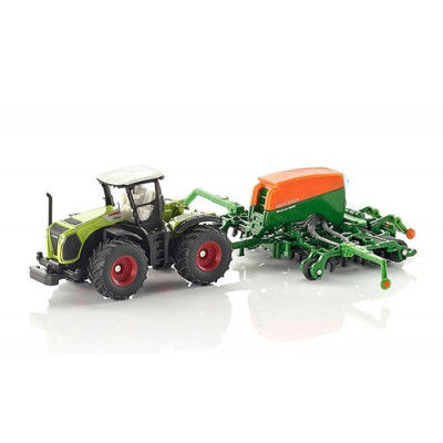 Tractor Claas con sembradora Amazone - escala 1:87