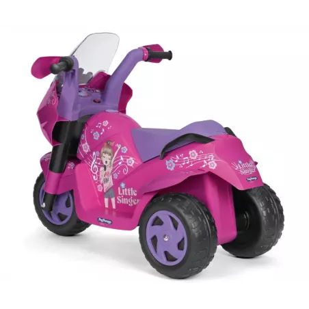 Moto eléctrica infantil Little Singer de 6V con luces y sonidos para niños desde los 2 años.