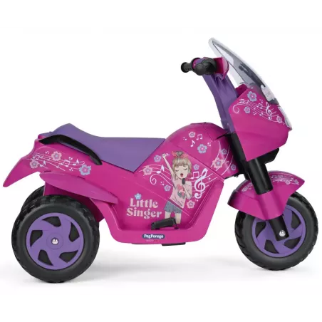 Moto eléctrica infantil Little Singer de 6V con luces y sonidos para niños desde los 2 años.