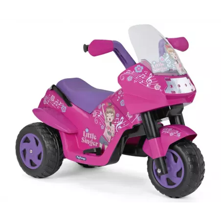 Moto eléctrica infantil Little Singer de 6V con luces y sonidos para niños desde los 2 años.