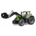 Tractor de juguete Deutz 8280 TTV Bruder a escala 1:16 con cargador frontal funcional.