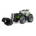 Tractor de juguete Deutz 8280 TTV Bruder a escala 1:16 con cargador frontal funcional.