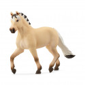 Figura de yegua fiordo de Schleich con crin erguida y pelaje detallado de diseño nórdico.