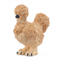 Figura de juguete de gallina silkie marca Schleich con plumaje suave y realista