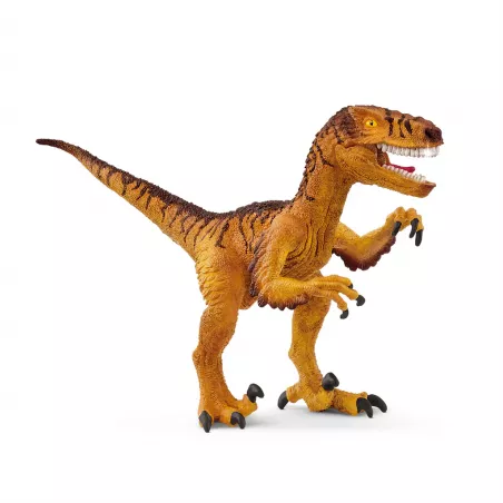 Figura de juguete de Velocirráptor Schleich realista pintada a mano para coleccionistas y niños.