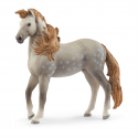 Figura de juguete de semental andaluz de Schleich detallada y pintada a mano.