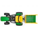 Tractor eléctrico de juguete John Deere RC con remolque para niños