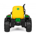 Tractor eléctrico de juguete John Deere RC con remolque para niños
