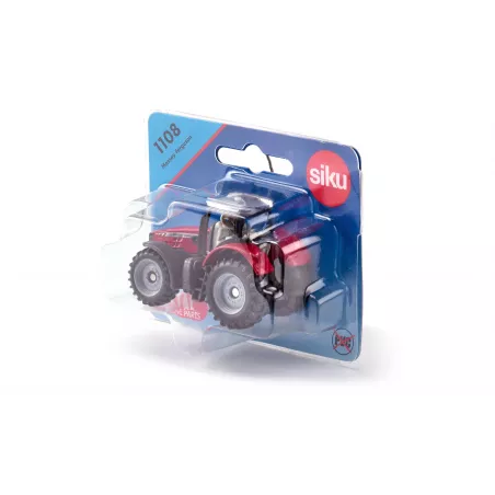 Tractor de juguete Massey Ferguson a escala con ruedas de goma y enganche funcional