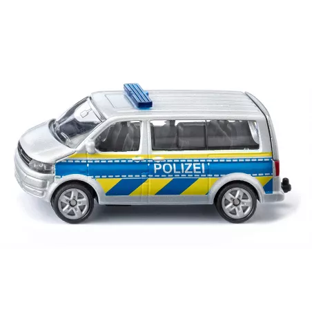 Vehículo de juguete Patrulla de Carretera VW T5 de SIKU fabricado en metal y plástico resistente.