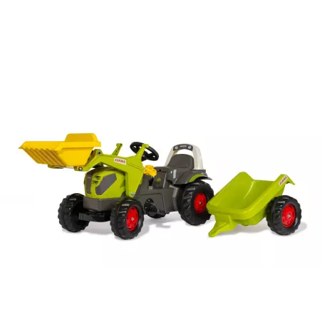 Tractor de juguete Claas Axos 240 de Rolly Toys con cargador frontal para niños de 2 a 5 años.