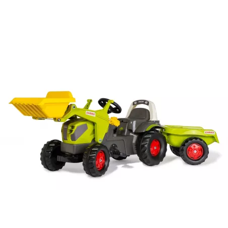 Tractor de juguete Claas Axos 240 de Rolly Toys con cargador frontal para niños de 2 a 5 años.