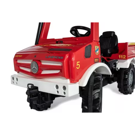 Camión de bomberos a pedales RollyUnimog de juguete para niños de 3 a 8 años