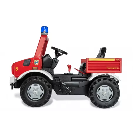 Camión de bomberos a pedales RollyUnimog de juguete para niños de 3 a 8 años
